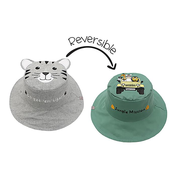 Καπέλο Διπλής Όψης UPF 50 Tiger/Safari Truck (Cotton) - MEDIUM 2-4 yrs