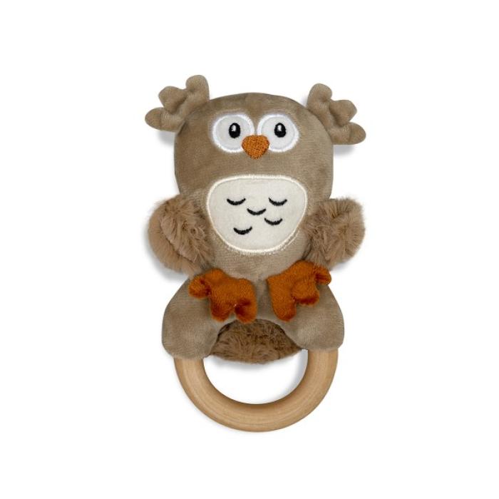 Interbaby Σετ Δώρου Owl 3 τμχ (0-6 μηνών) Beige