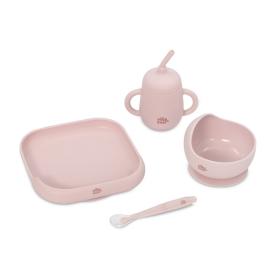 Interbaby Παιδικό Σετ Φαγητού Σιλικόνης Pink