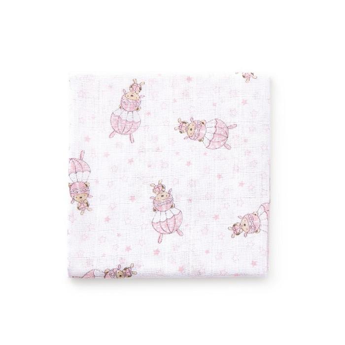 Interbaby Πάνες Αγκαλιάς (80&#215;80) Σετ 3 Τεμ Paracaidista Pink