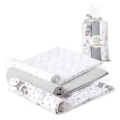Interbaby Πάνες Αγκαλιάς (80&#215;80) Σετ 3 Τεμ Paracaidista Grey