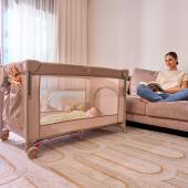 Lionelo Ellen Παρκοκρέβατο Συγκοίμησης 2 επιπέδων Beige Sand