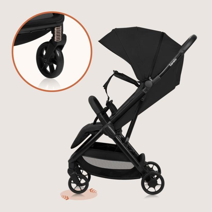 Lionelo Julie Air Καρότσι Ταξιδίου έως 22kg Black Onyx