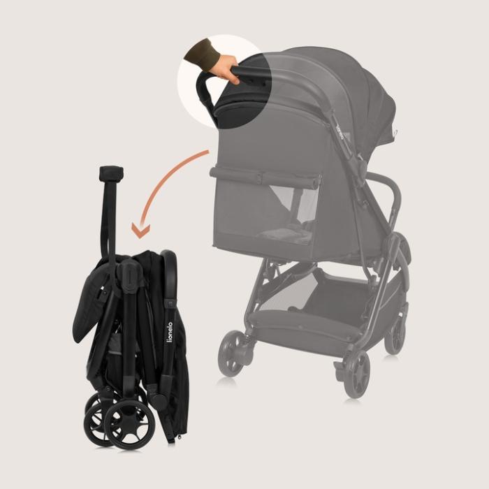 Lionelo Julie Air Καρότσι Ταξιδίου έως 22kg Black Onyx