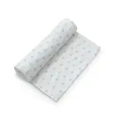 Interbaby Πάνα Αγκαλιάς Μουσελίνας Estrellas White Blue 120x120cm