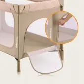 Lionelo Jasmin Easy Fold Παρκοκρέβατο 2 Επιπέδων Olive Green