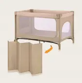 Lionelo Jasmin Easy Fold Παρκοκρέβατο 2 Επιπέδων Beige Sand