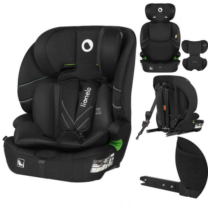 Lionelo Levi Fix i-size Κάθισμα Αυτοκινήτου 76cm-150cm Black Carbon