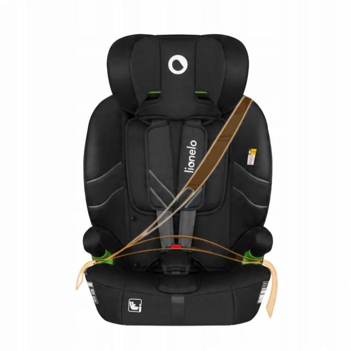 Lionelo Levi Fix i-size Κάθισμα Αυτοκινήτου 76cm-150cm Black Carbon