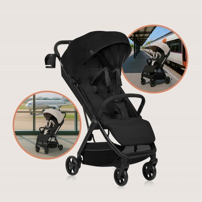 Lionelo Julie Air Καρότσι Ταξιδίου έως 22kg Black Onyx