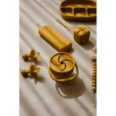 Interbaby Εκπαιδευτικό Σετ Κουτάλι- Πιρούνι Σιλικόνης &#8211; Αντιπνικτικά Earth Ocher