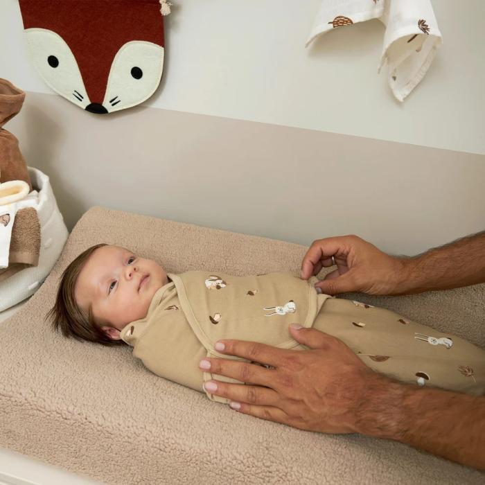 Meyco – Swaddle Forest Animals Sand 0-3 μηνών