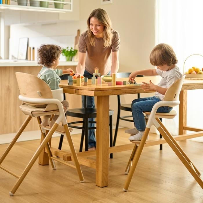 Lionelo Celia Καρεκλάκι φαγητού 3 σε 1 White Natural Wood