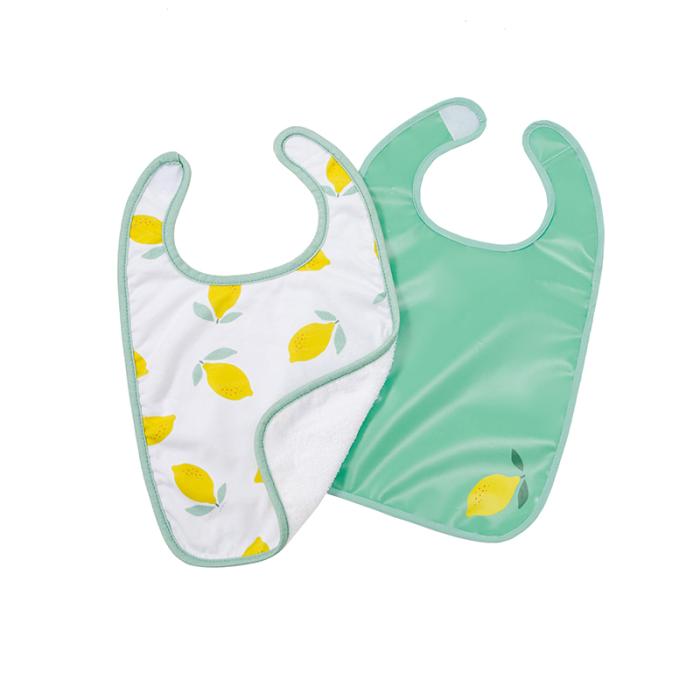 Baby To Love Σετ 2 σαλιάρες/ποδιές – Happy Lemon