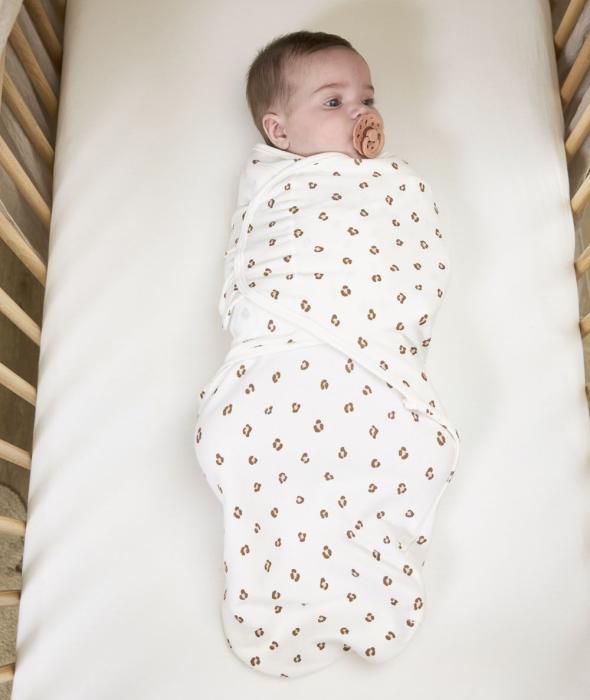 Meyco – Swaddle Mini Panther Ροζ απαλό 0-3 μηνών