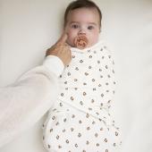 Meyco – Swaddle Mini Panther Ροζ απαλό 0-3 μηνών