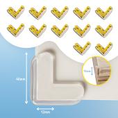 Προστατευτικά γωνιών L-Shape Διάφανα 12τμχ