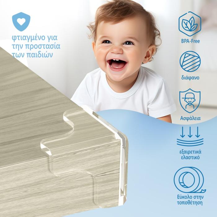 Προστατευτικά γωνιών Τύπου Τ Διάφανα (12τμχ)