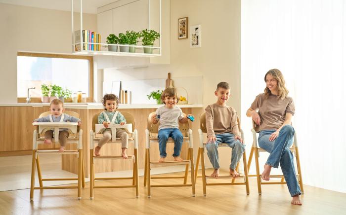 Lionelo Celia Καρεκλάκι φαγητού 3 σε 1 White Natural Wood
