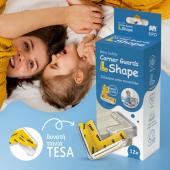 Προστατευτικά γωνιών L-Shape Διάφανα 12τμχ