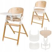 Lionelo Celia Καρεκλάκι φαγητού 3 σε 1 White Natural Wood
