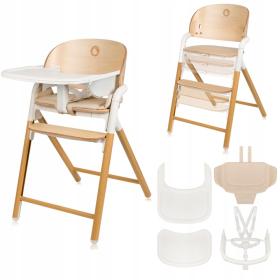 Lionelo Celia Καρεκλάκι φαγητού 3 σε 1 White Natural Wood