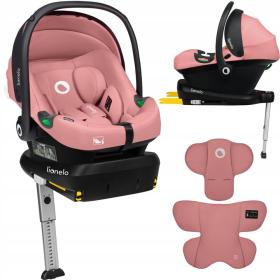 Lionelo Astrid i-Size set κάθισμα αυτοκινήτου 40-87cm &#038; βάση isofix Pink Coral