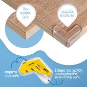 Προστατευτικά γωνιών L-Shape Διάφανα 12τμχ