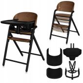 Lionelo Celia Καρεκλάκι φαγητού 3 σε 1 Black Wood