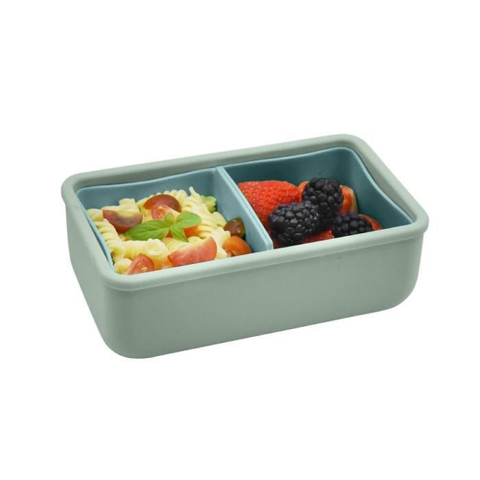 Melii – Bento Σιλικόνης 2 Θέσεων 700ml Sage/Cactus