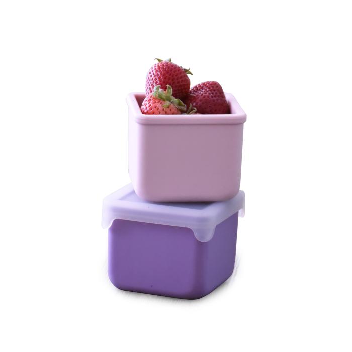 Melii – Δοχείο Σιλικόνης για Σνακ Pink/Purple 2 τεμ.
