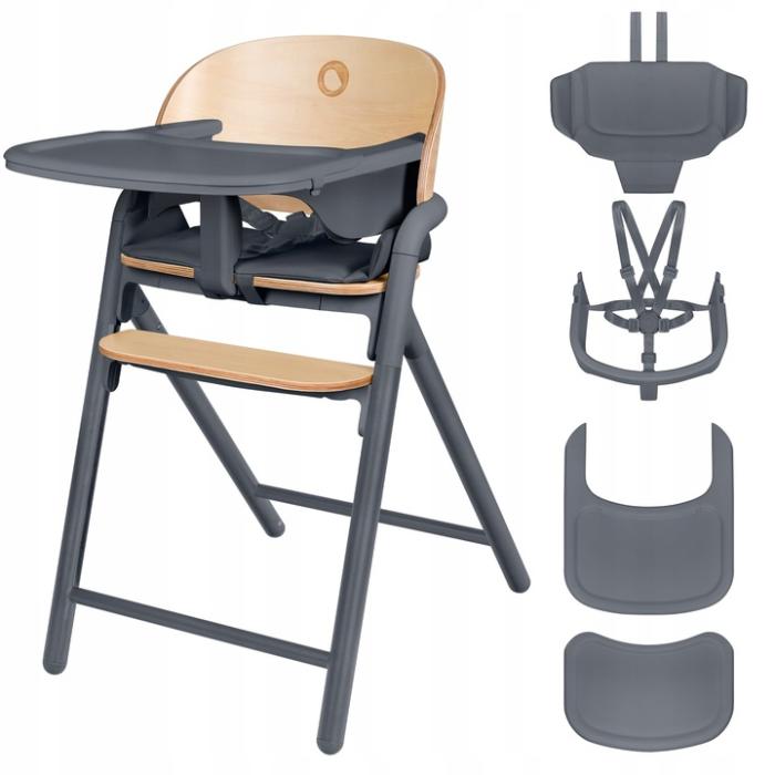 Lionelo Celia Καρεκλάκι φαγητού 3 σε 1 Gray Wood