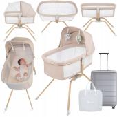 Lionelo Malin Evo Πτυσσόμενο Λίκνο 3 σε 1 Beige Natural