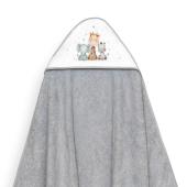 Interbaby Jirafa Elefante Μπουρνούζι Κάπα &#038; Σαλιάρα Grey