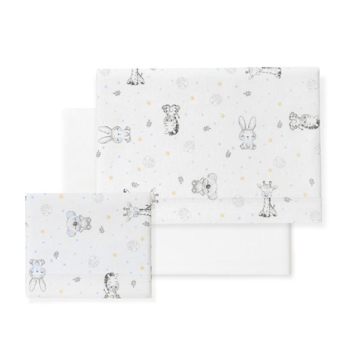 Interbaby Koala Set Σεντόνια Φανέλα White/Blue