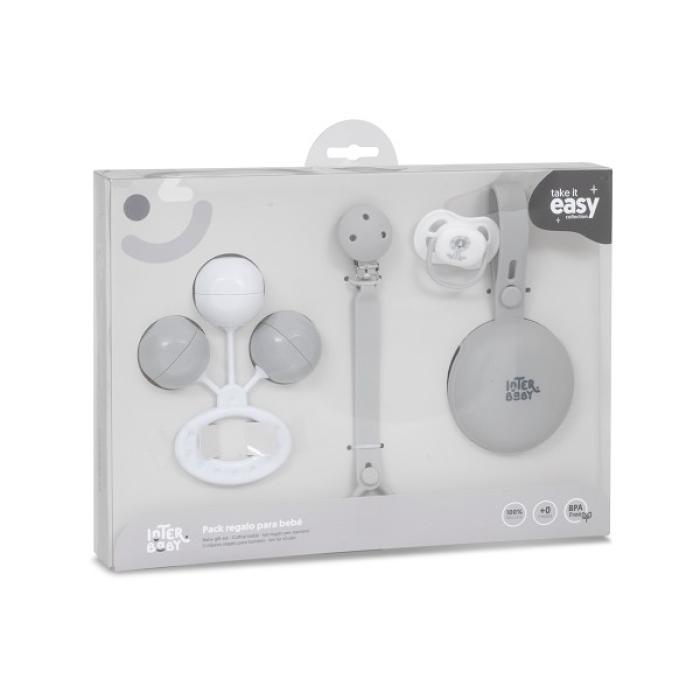 Interbaby Βρεφικό Σετ Δώρου 4τμχ Grey