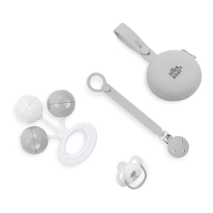 Interbaby Βρεφικό Σετ Δώρου 4τμχ Grey