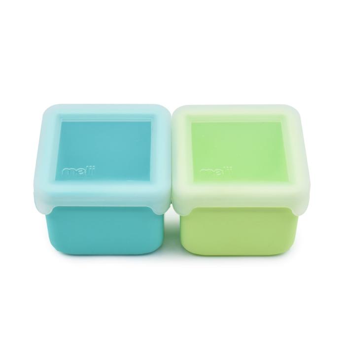 Melii – Δοχείο Σιλικόνης για Σνακ Blue/Lime 2 τεμ.