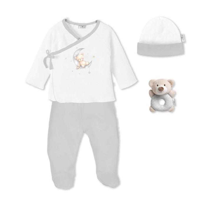 Don Algodon Bear Σετ Δώρου 4 τμχ (0-6 μηνών) Grey