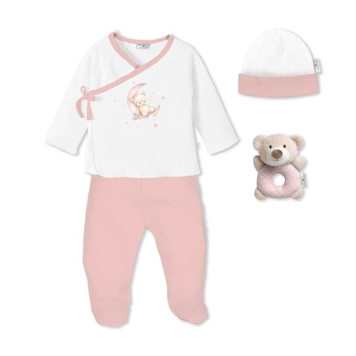 Don Algodon Bear Σετ Δώρου 4 τμχ (0-6 μηνών) Pink