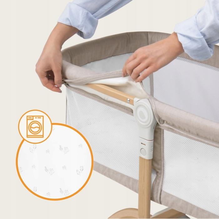 Lionelo Malin Evo Πτυσσόμενο Λίκνο 3 σε 1 Beige Natural