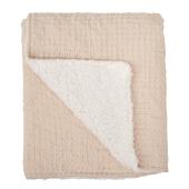 Κουβέρτα Αγκαλιάς διπλής όψης Πικέ/Fleece Μπεζ 80x110εκ.