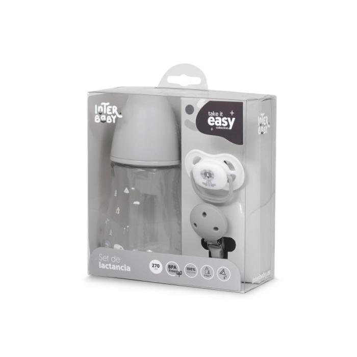 Interbaby Βρεφικό Σετ Δώρου 3 τμχ Grey