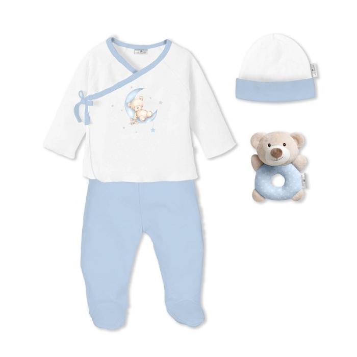 Don Algodon Bear Σετ Δώρου 4 τμχ (0-6 μηνών) Blue