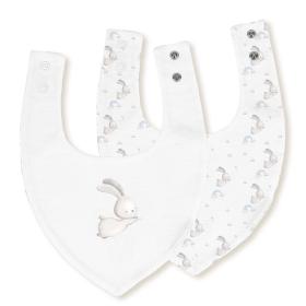 Interbaby Σαλιάρα Bandana Σετ 2 Τεμ Bunny Blue