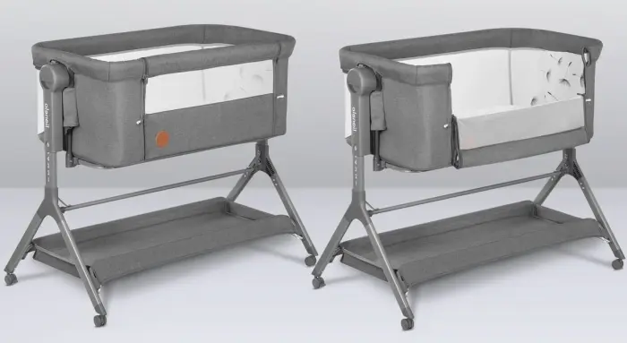 Lionelo Leonie Plus Λίκνο Συγκοίμησης Gray Silver