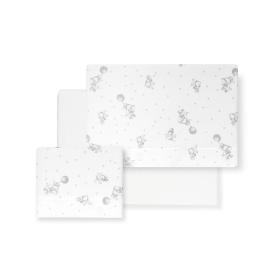 Interbaby Elephant Set Σεντόνια Φανέλα White/Grey