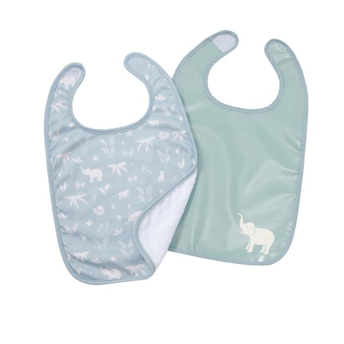 Baby To Love Σετ 2 σαλιάρες/ποδιές – Green Tropic