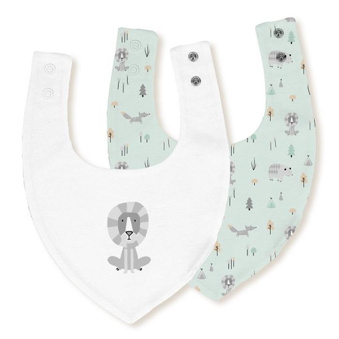 Interbaby Σαλιάρα Bandana Σετ 2 Τεμ Fox Blue