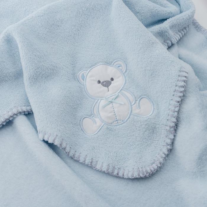 Interbaby Κουβέρτα Αγκαλιάς 80X110 Bear Blue